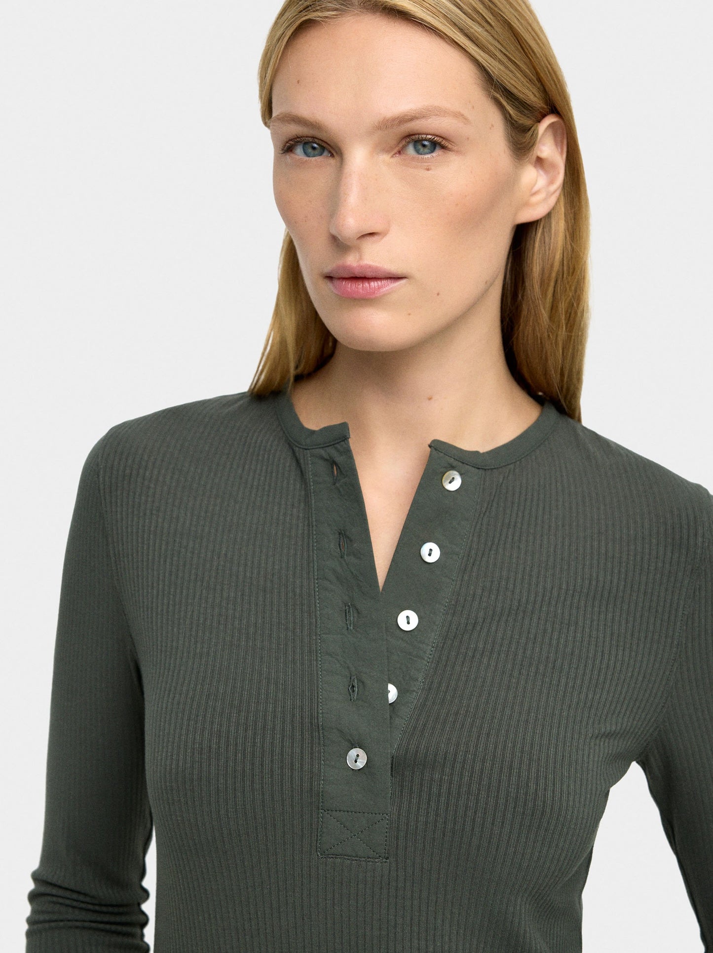 Ribbed T-Shirt With Long Sleeves