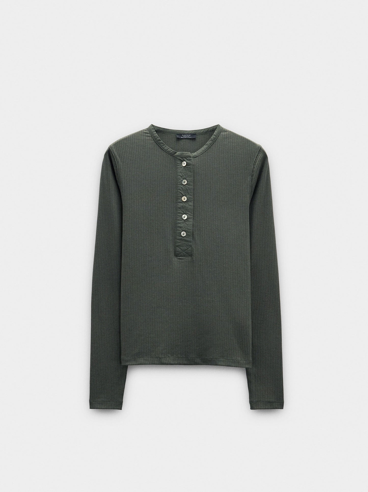 Ribbed T-Shirt With Long Sleeves