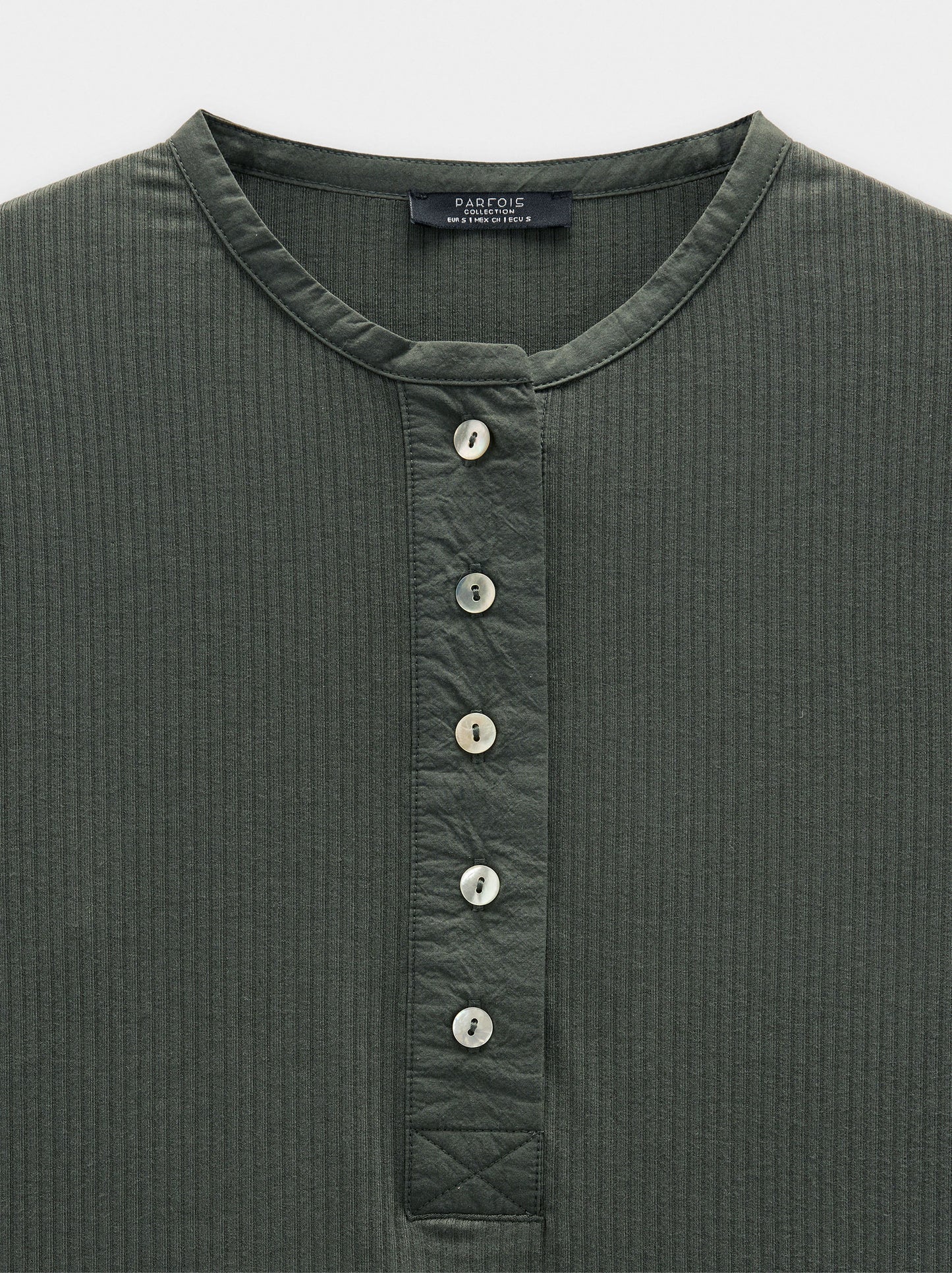 Ribbed T-Shirt With Long Sleeves