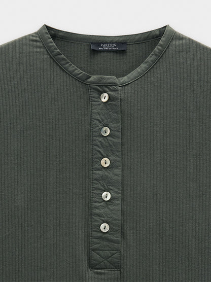 Ribbed T-Shirt With Long Sleeves