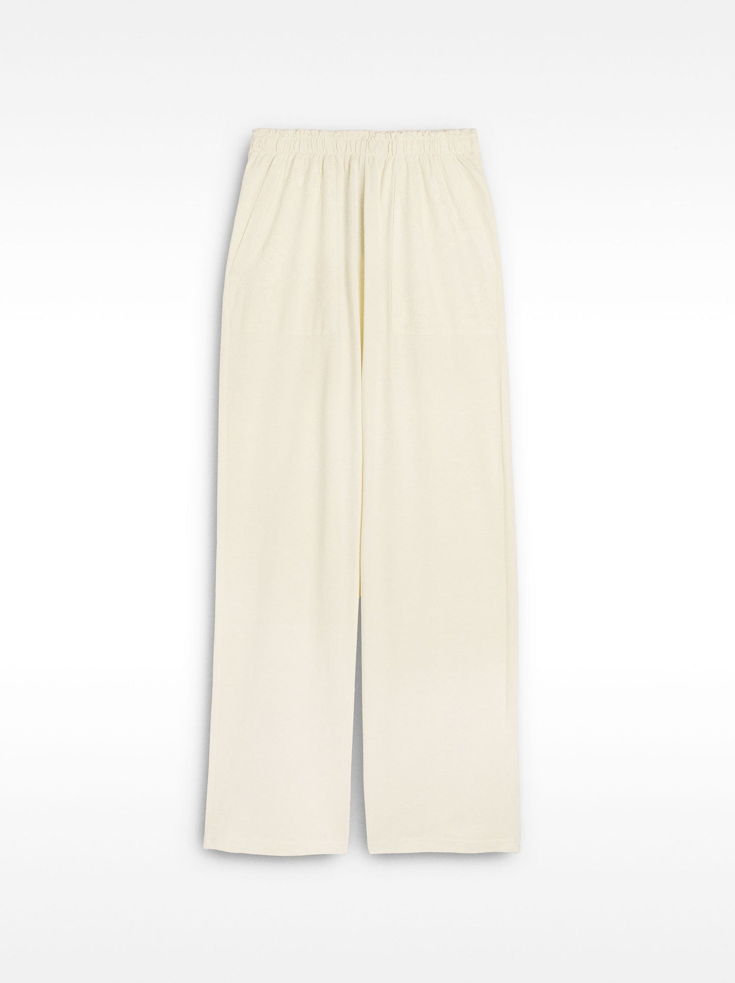 100% Cotton Trousers With Embroidery