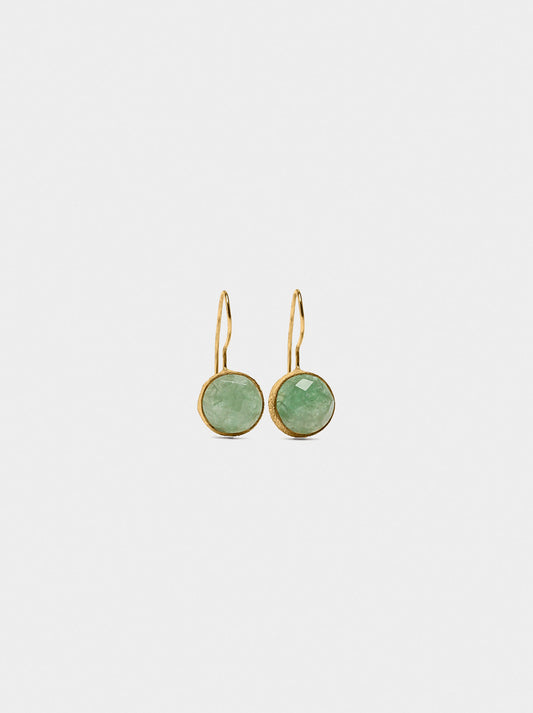 Round Earrings With Stone