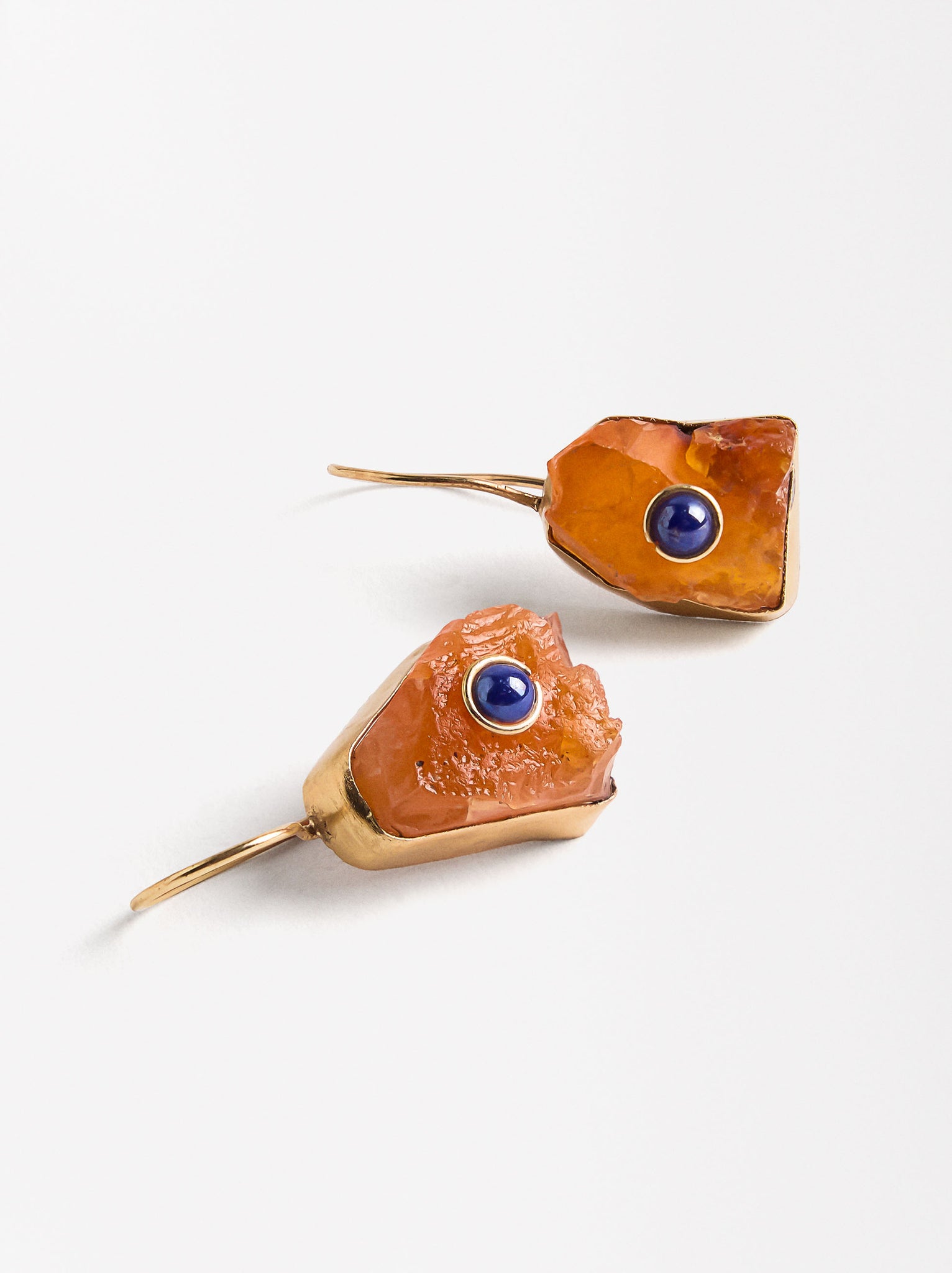 Square Earrings With Stone