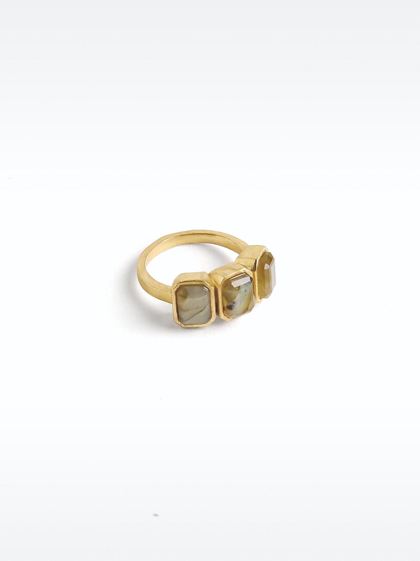Square Ring With Stones