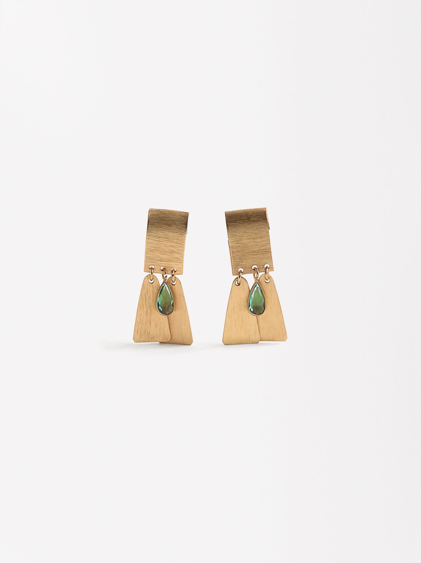 Golden Crystal Earrings