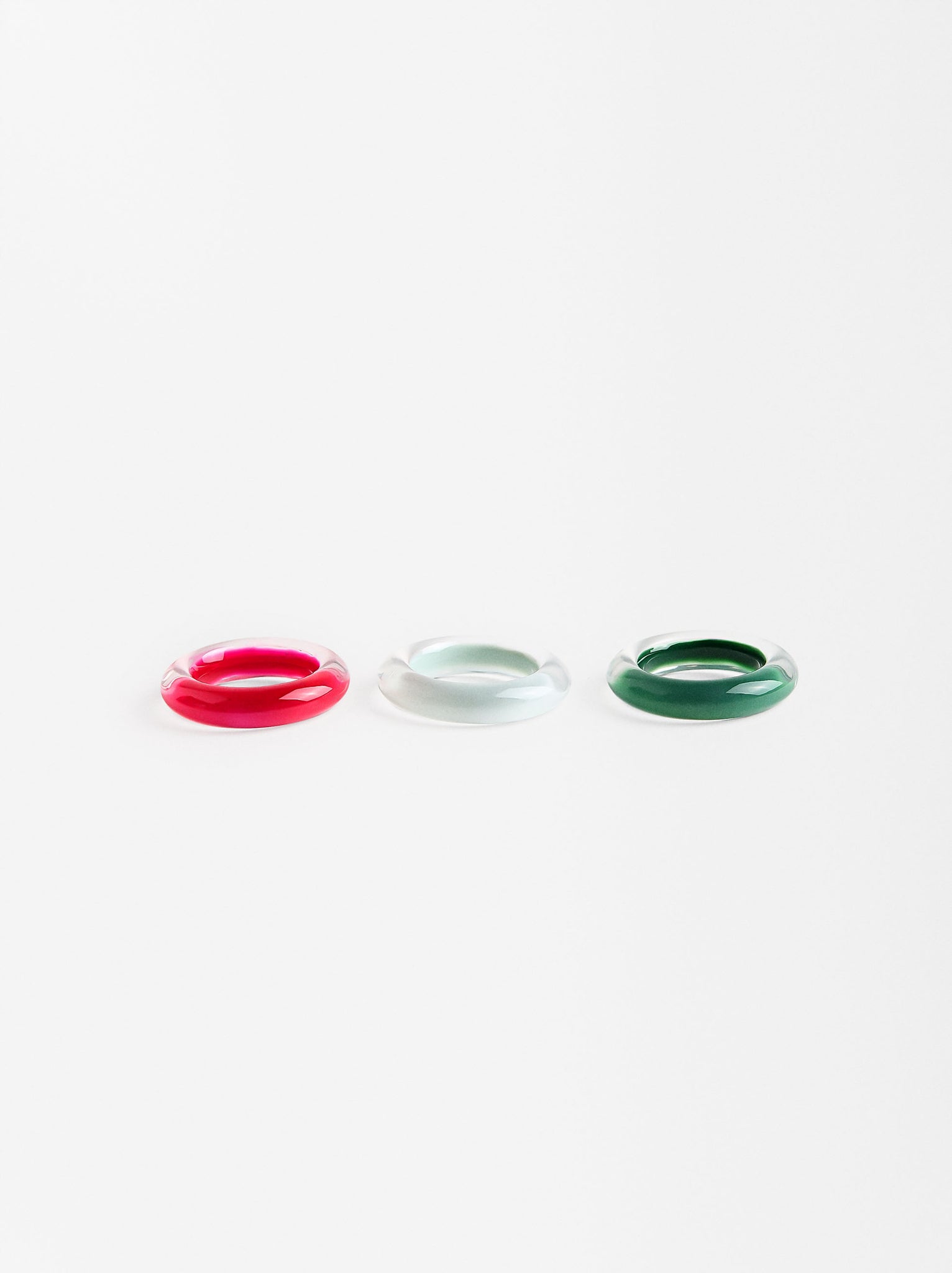 Set Of Rings With Enamel