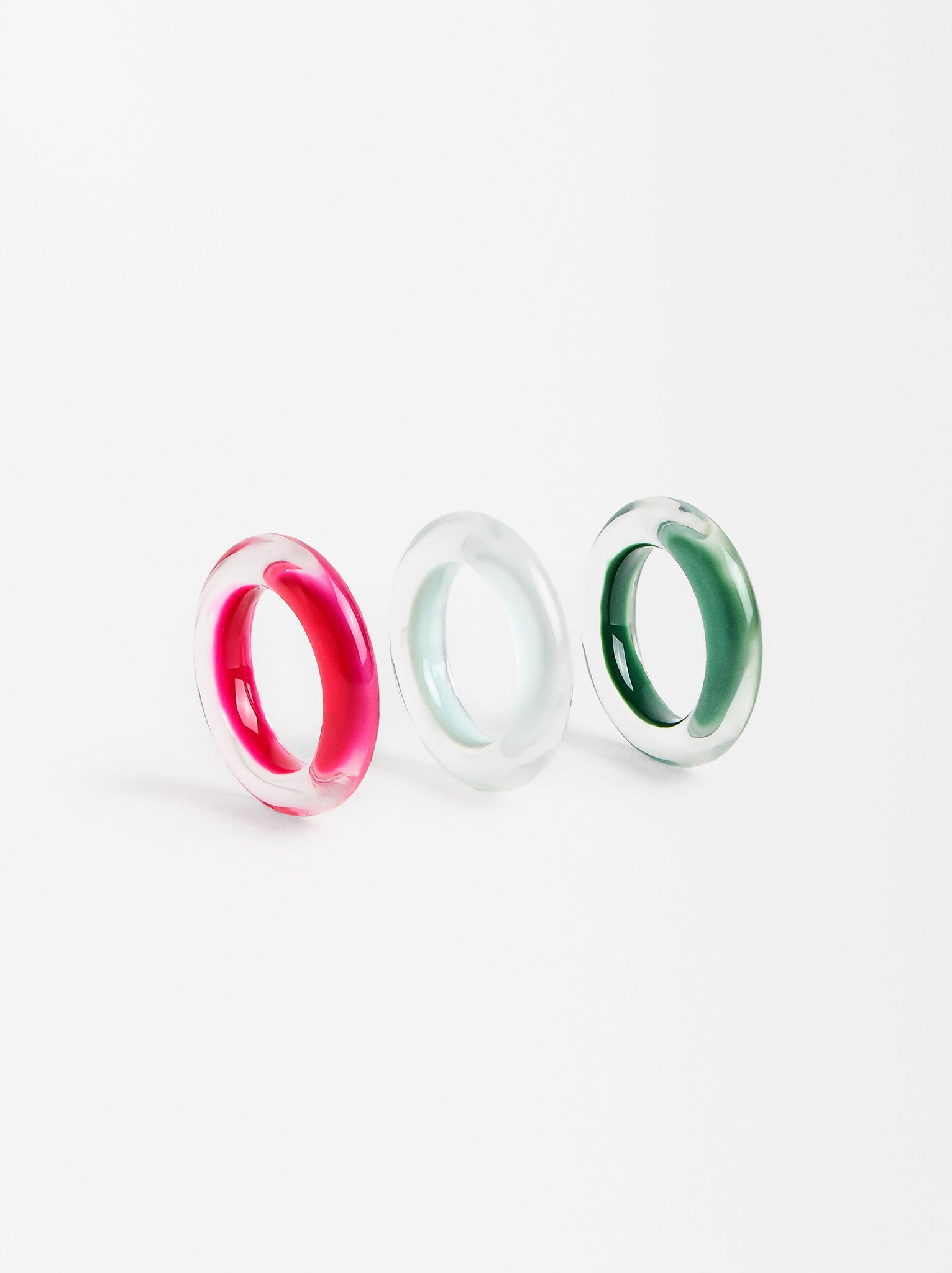 Set Of Rings With Enamel