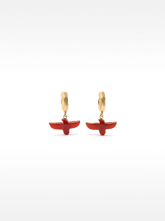 Open Dove Hoop Earrings
