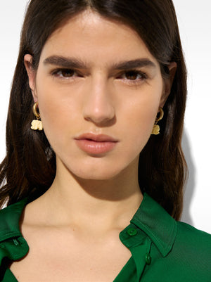 Hoop Earrings With Elephant