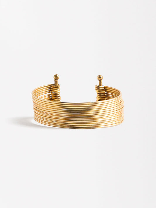 Open Bracelet With Multiple Bands