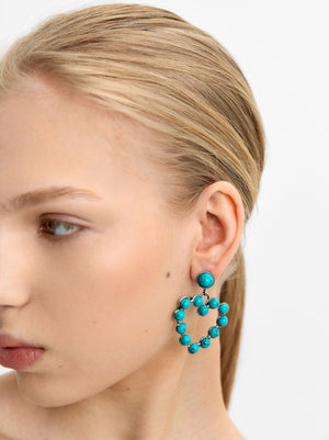 Heart Earrings With Stones