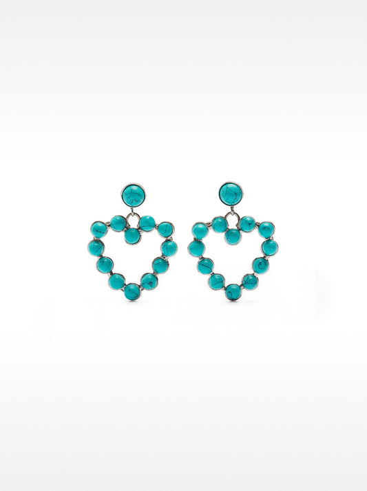 Heart Earrings With Stones