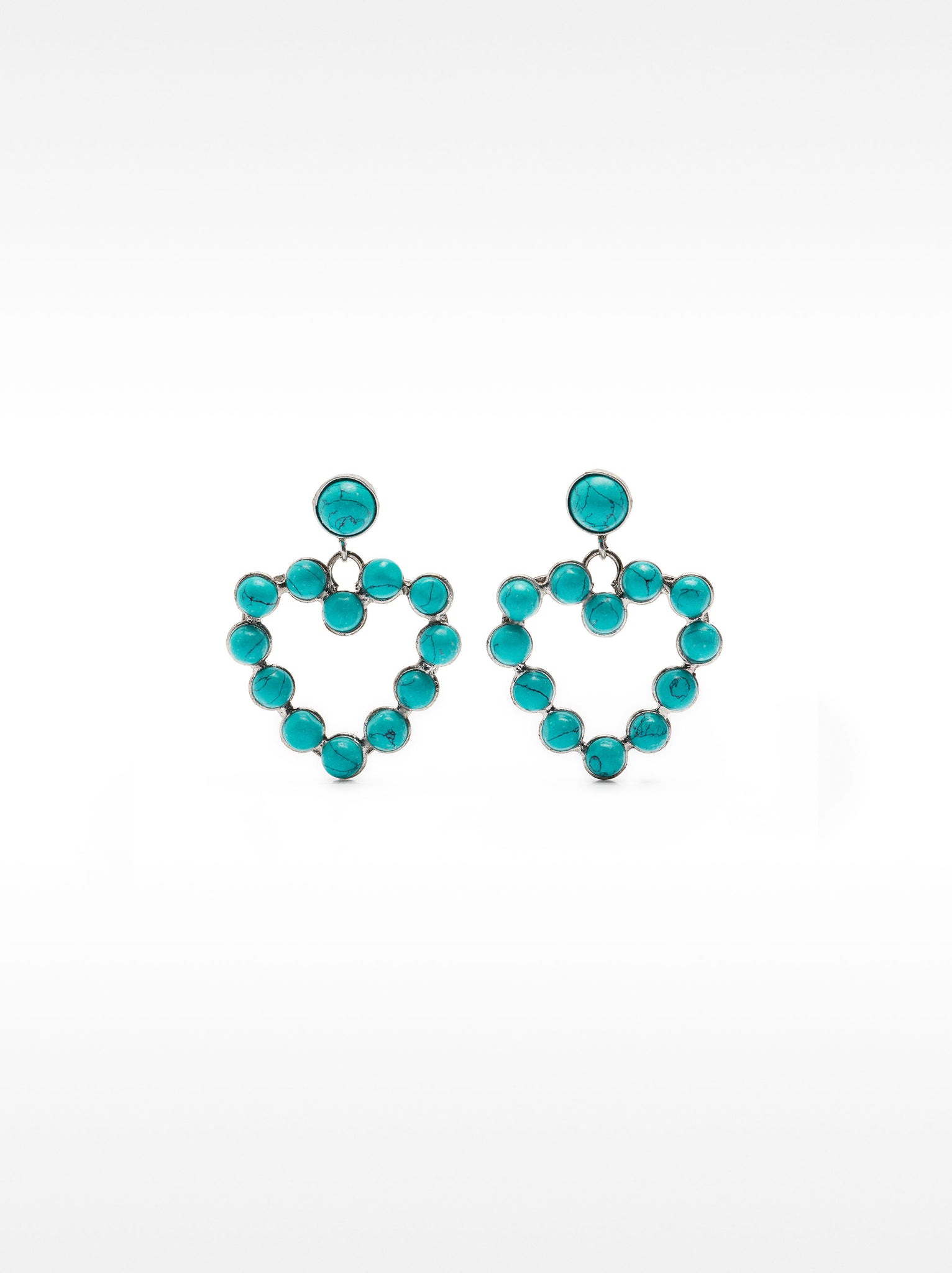 Heart Earrings With Stones