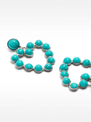 Heart Earrings With Stones