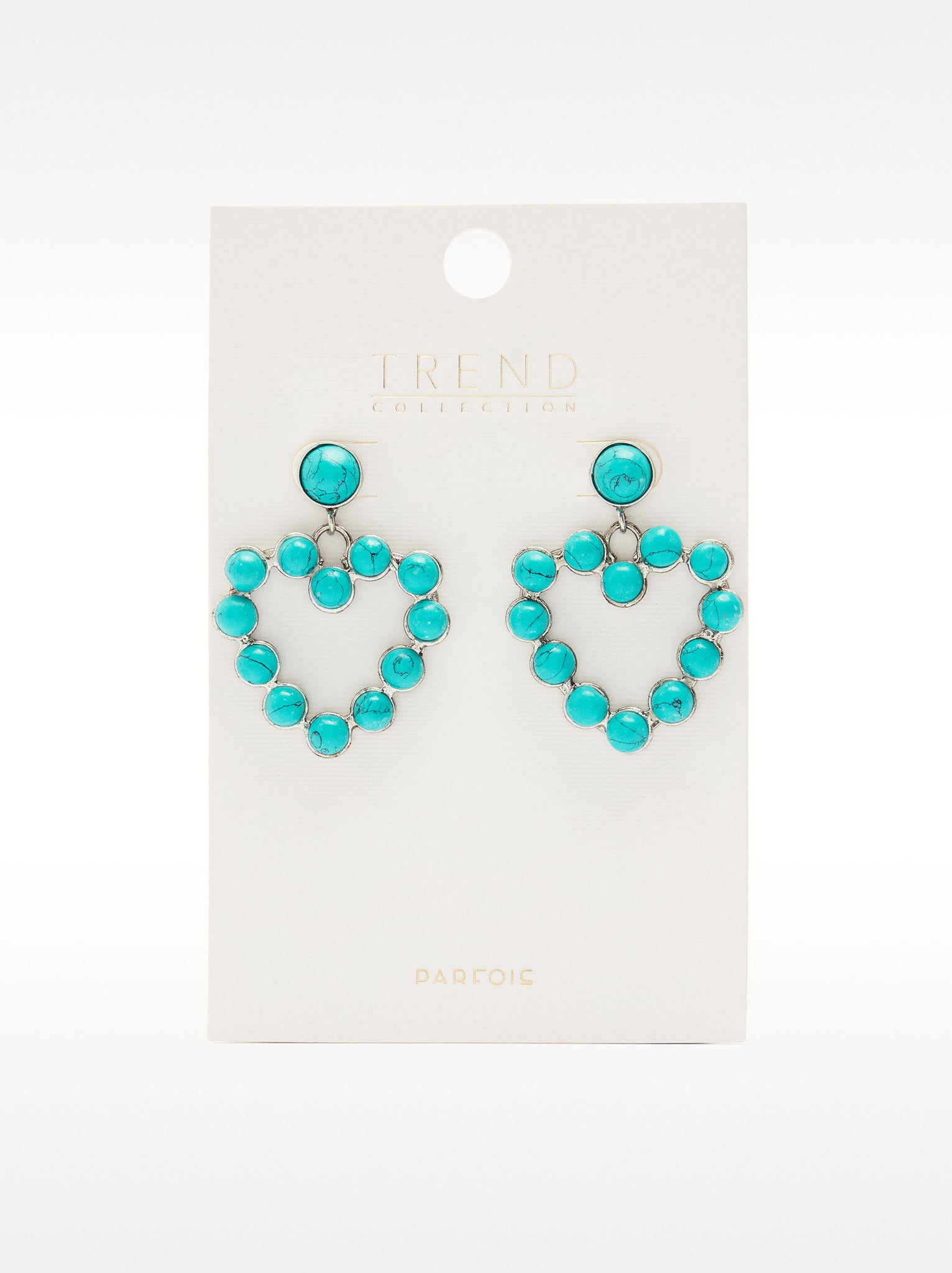 Heart Earrings With Stones