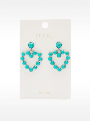 Heart Earrings With Stones