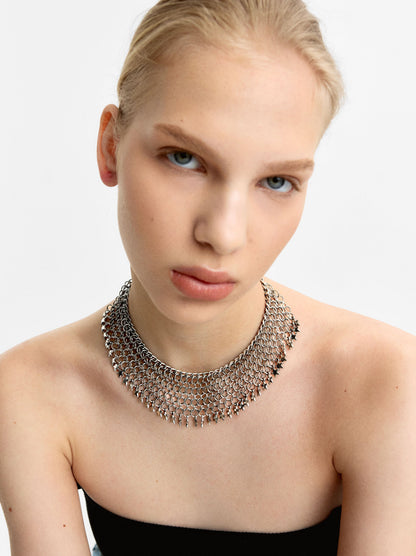 Intertwined Necklace With Stars