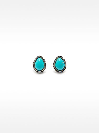 Oval Earrings With Stones