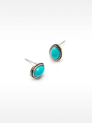 Oval Earrings With Stones