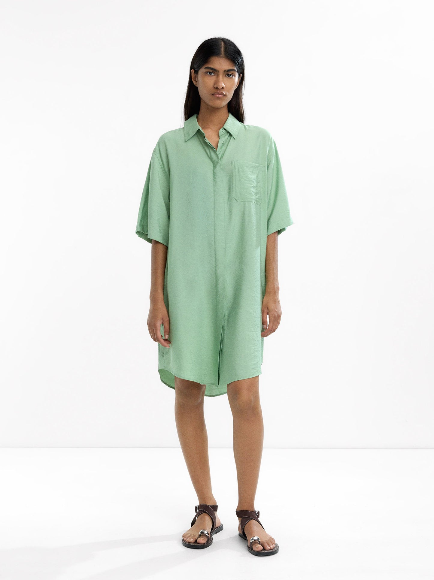 Shirt Dress With Pocket