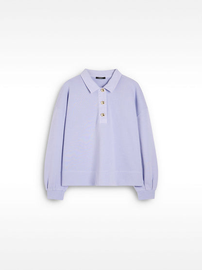 100% Cotton Sweatshirt Polo Collar