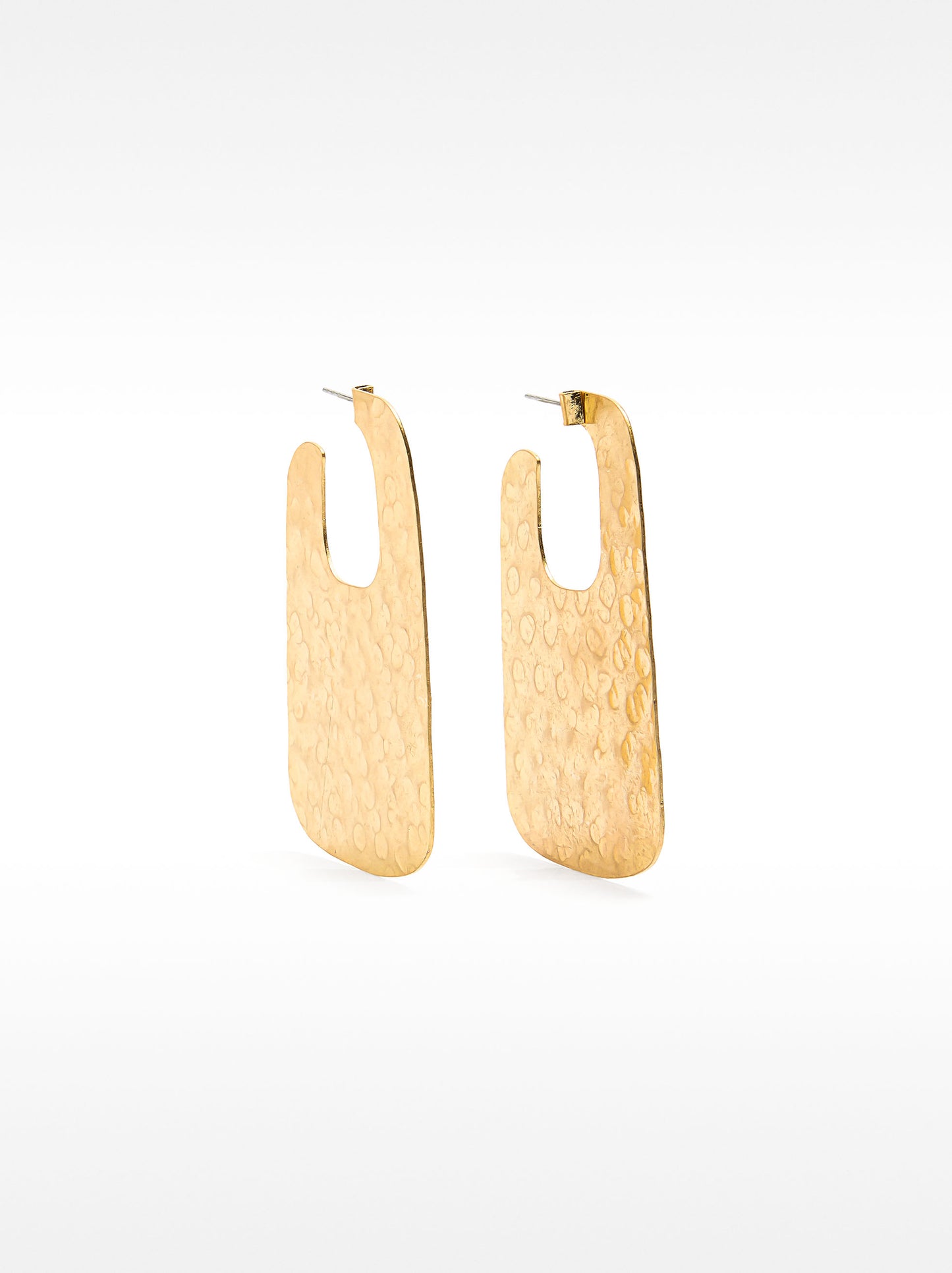 Open Rectangular Hoop Earrings