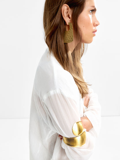 Open Rectangular Hoop Earrings