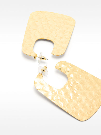 Open Rectangular Hoop Earrings