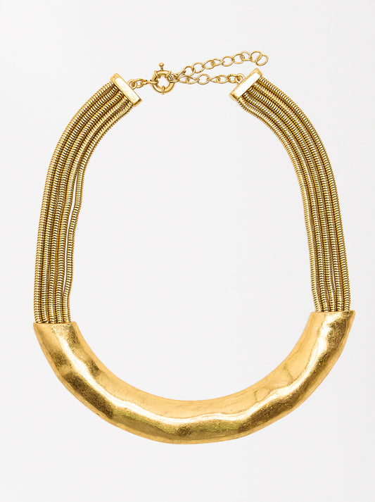 Short Hammered Effect Necklace