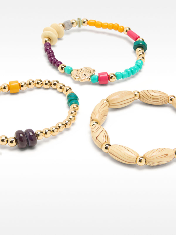 Multicolor Bead Bracelet Set