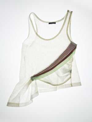 Gathered Top With Striped Detail