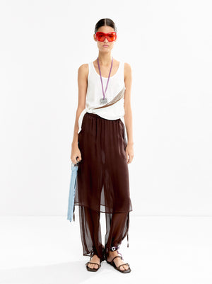 Gathered Top With Striped Detail