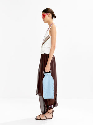 Gathered Top With Striped Detail