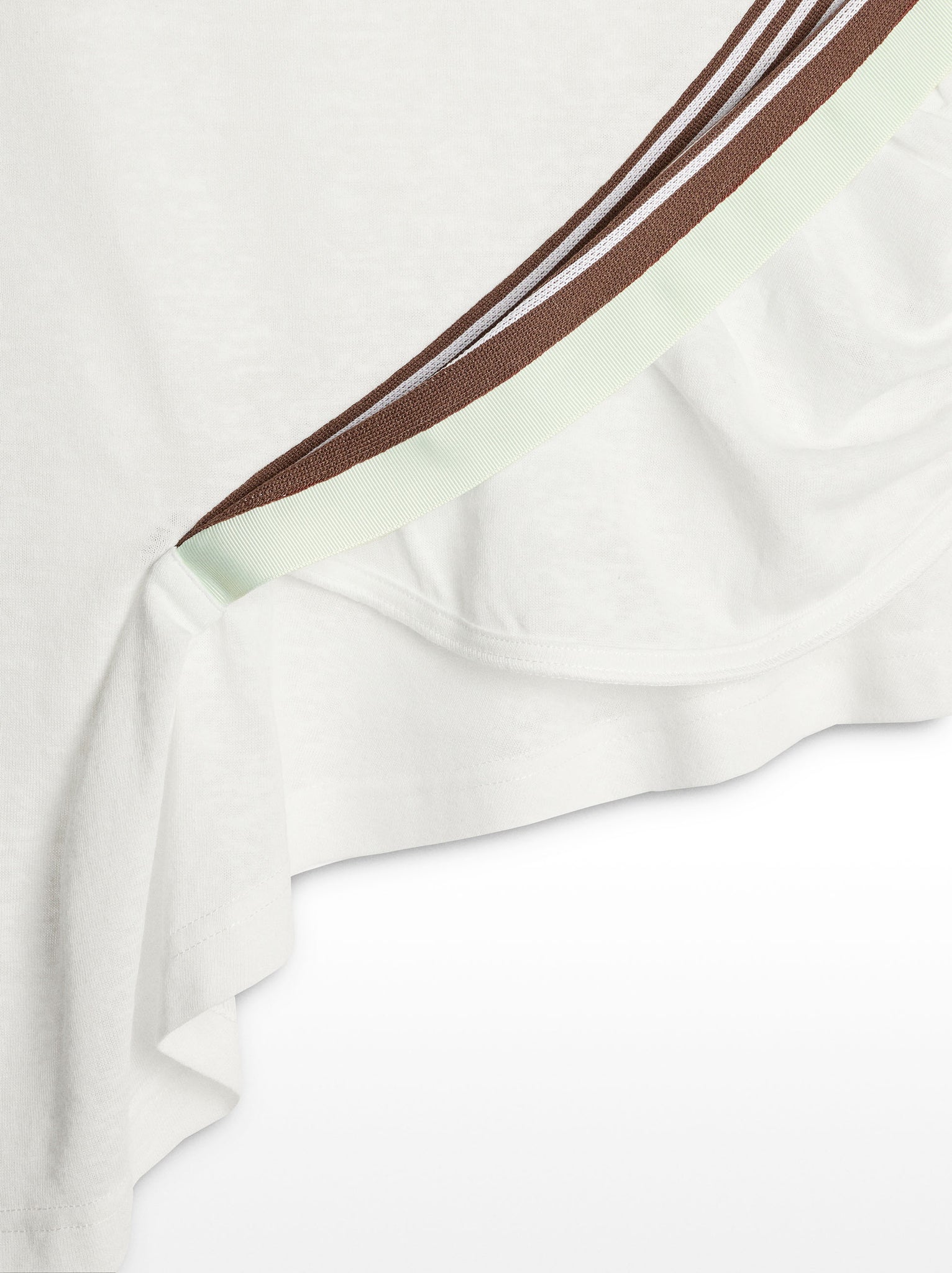 Gathered Top With Striped Detail