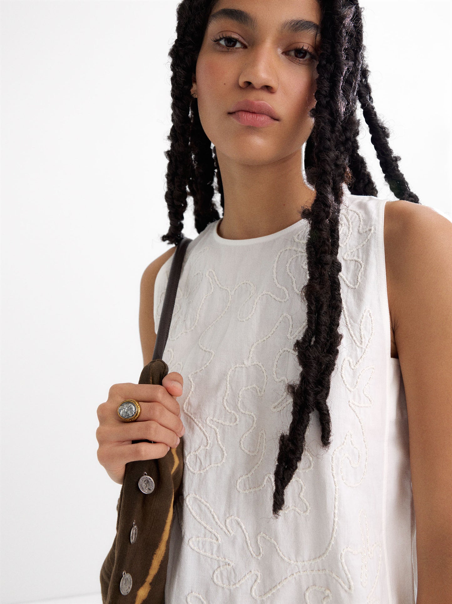 Two-Tone Signet Ring With Aged Effect