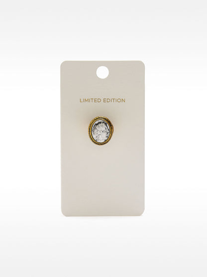 Two-Tone Signet Ring With Aged Effect