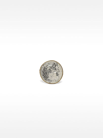 Ring With Aged-Effect Medal