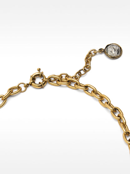 Chain Necklace With Aged-Effect Medals