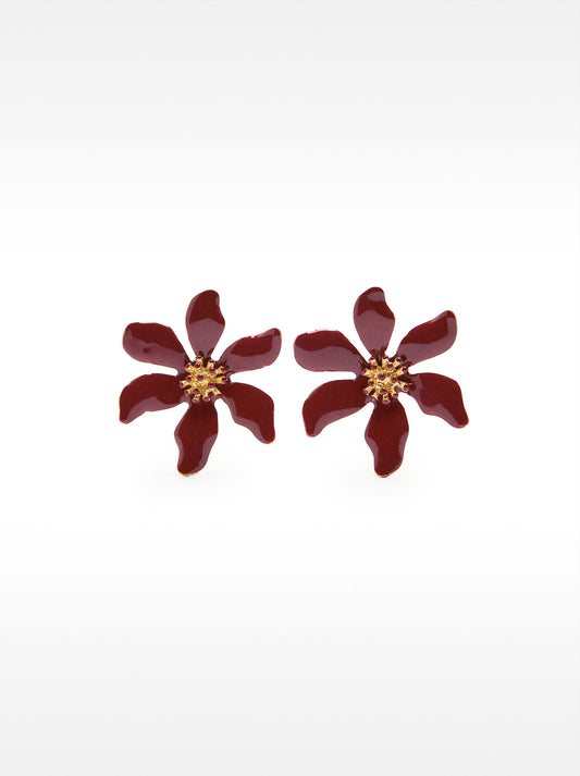 Maxi Flower Hoop Earrings