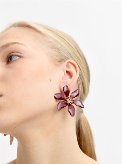 Maxi Flower Hoop Earrings