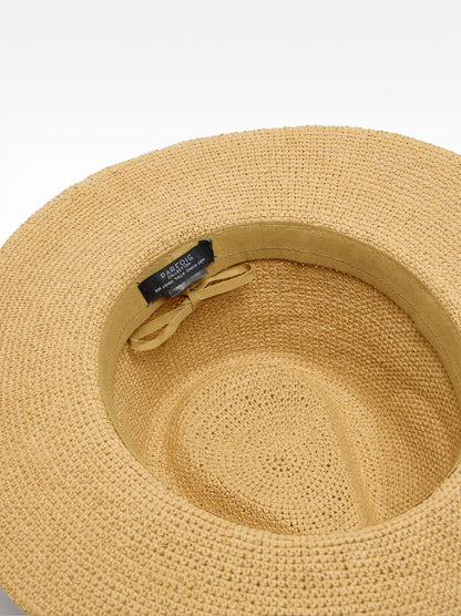 Raffia Effect Hat With Tie Straps