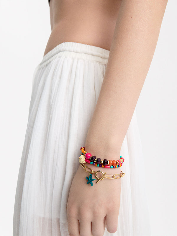 Multicolor Elastic Bracelet Set