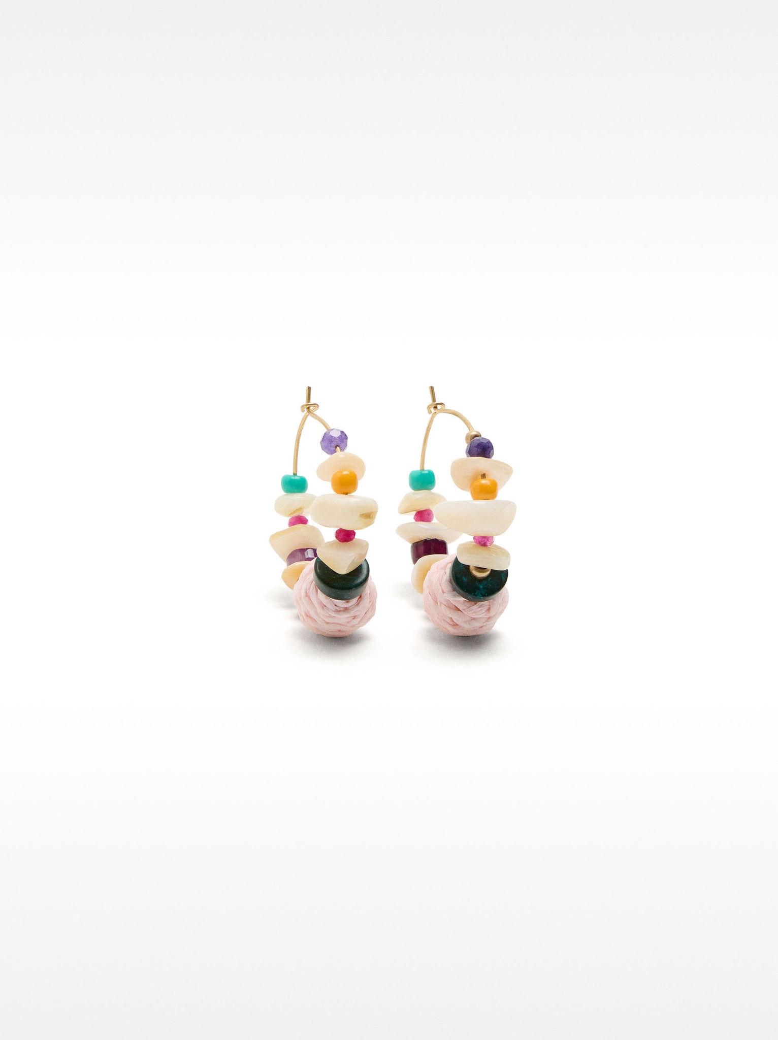 Hoop Earrings With Stones