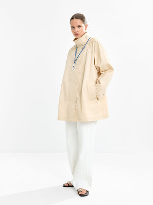 High-Neck Cotton Coat