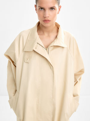 High-Neck Cotton Coat