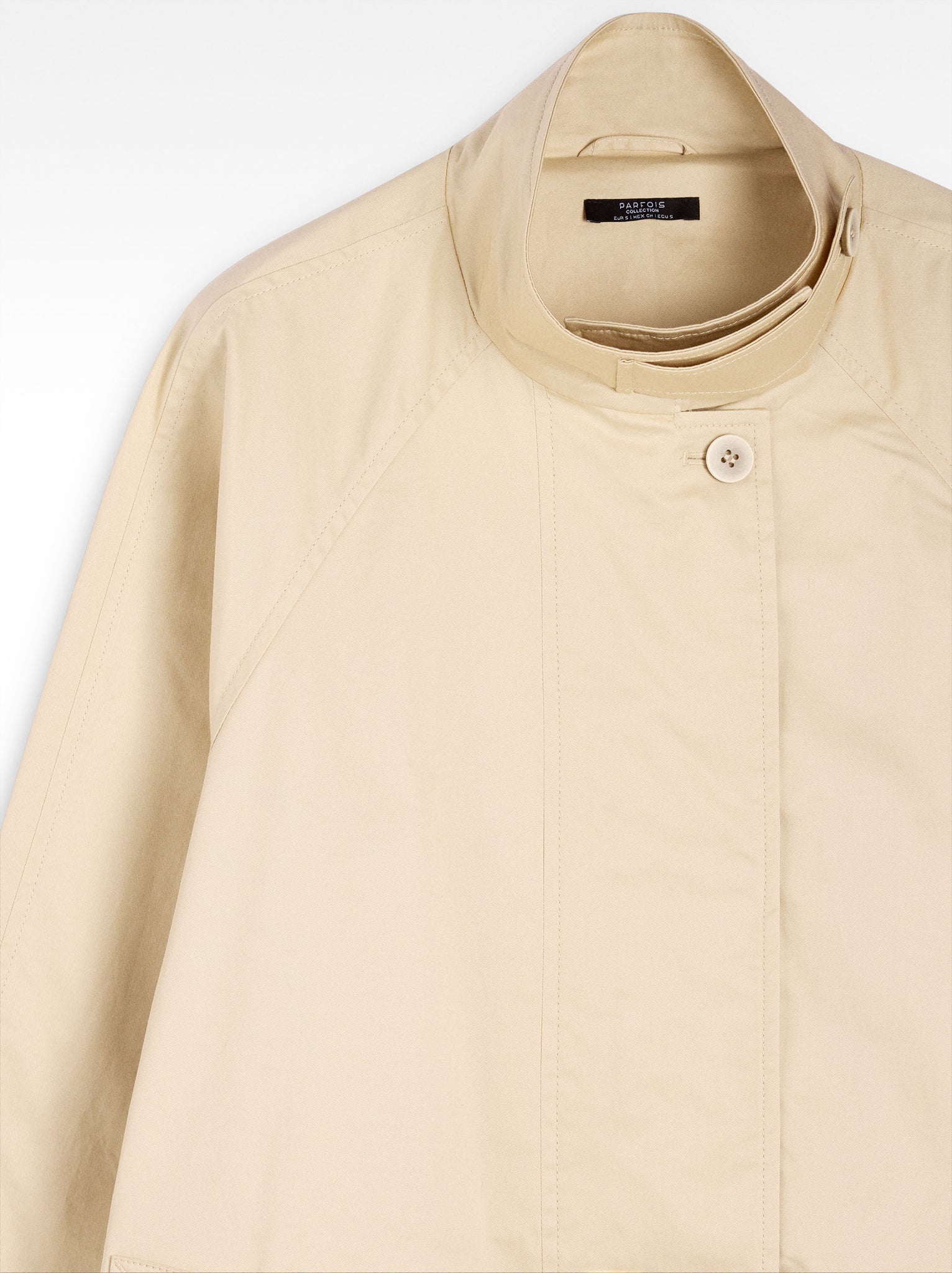 High-Neck Cotton Coat