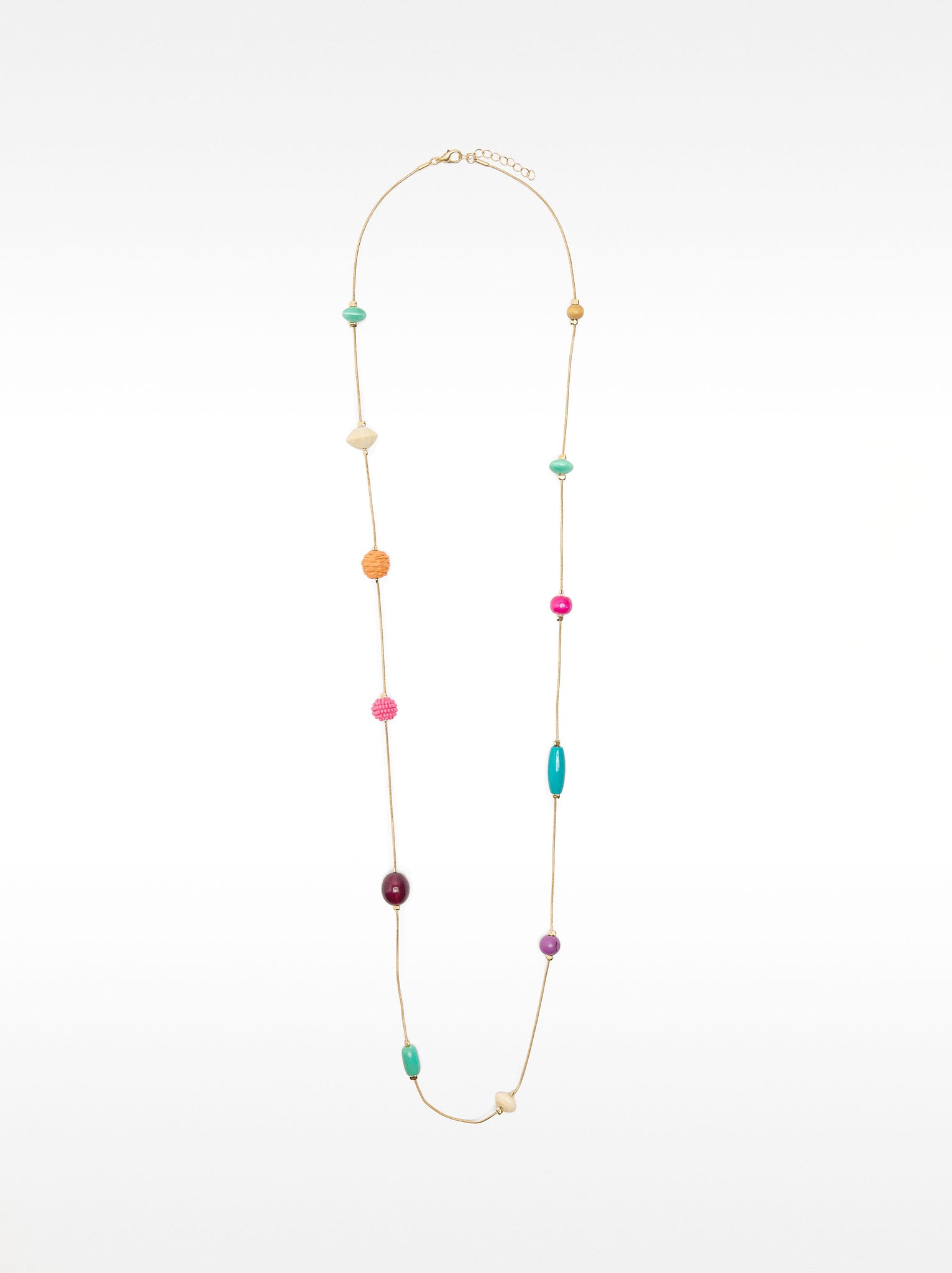 Long Multicolor Bead Necklace