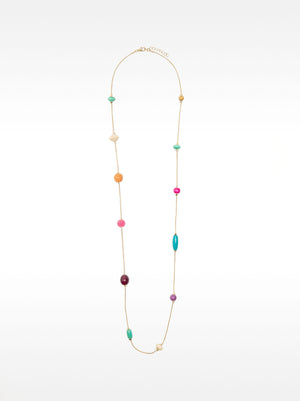 Long Multicolor Bead Necklace