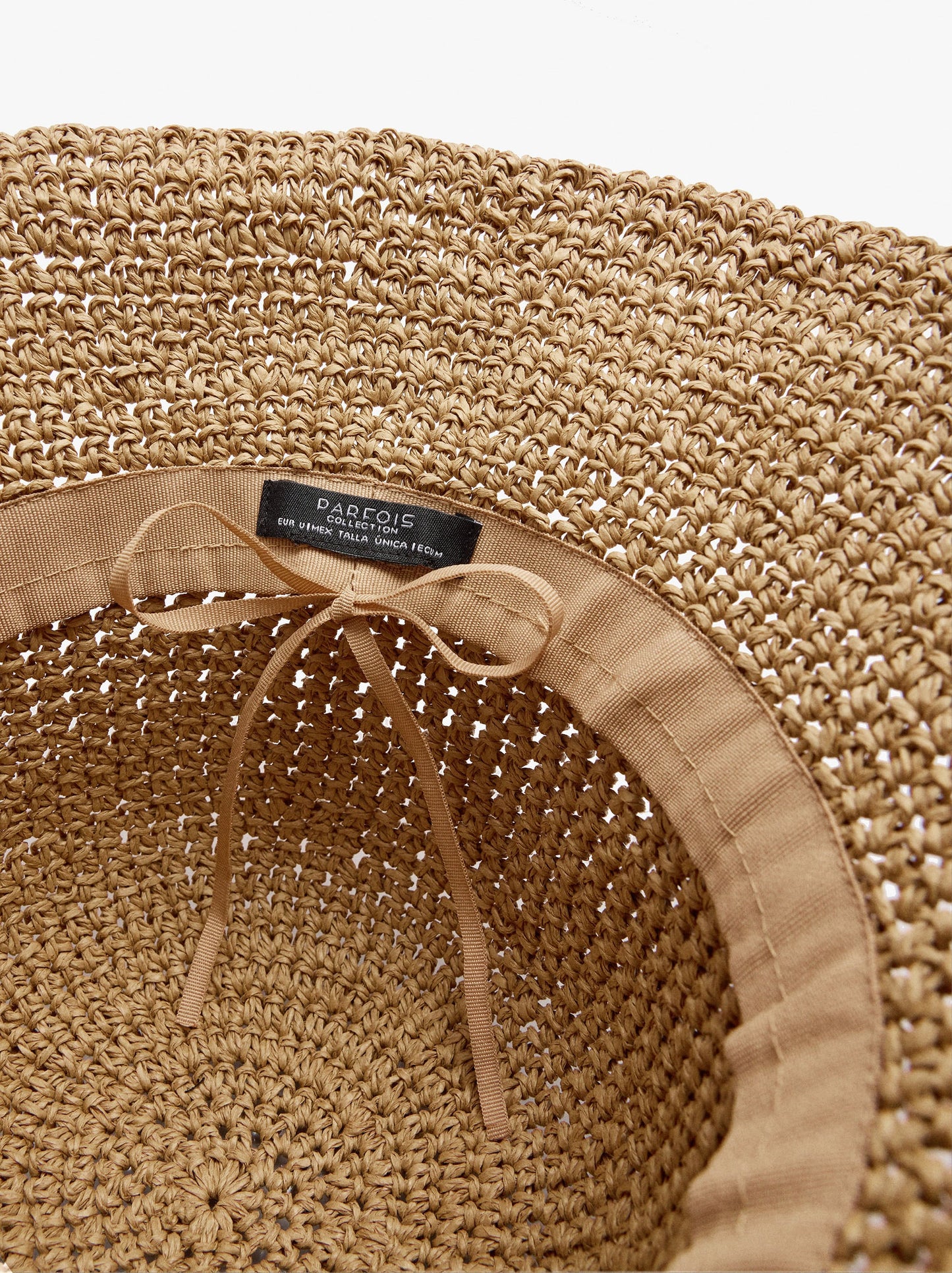 Bucket Hat With Straw Effect
