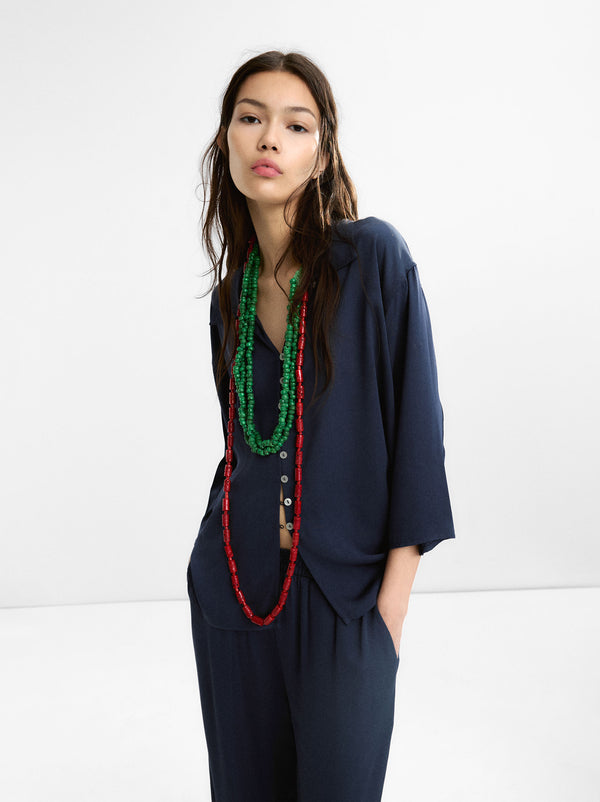 Flowing Long-Sleeve Shirt